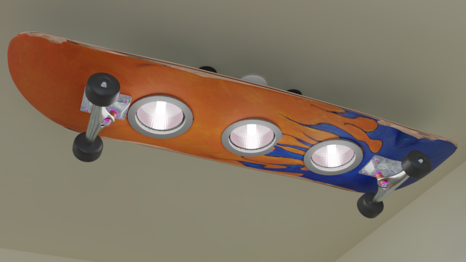 Skateboard ceiling light preview image 1